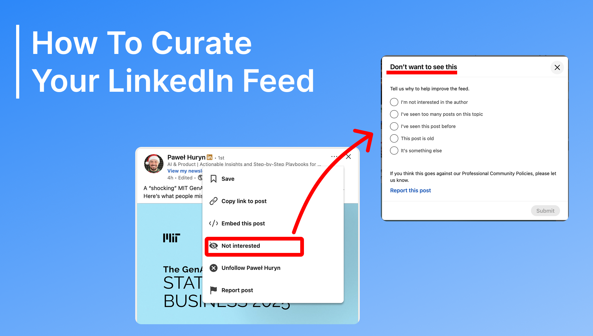 How to curate your LinkedIn feed