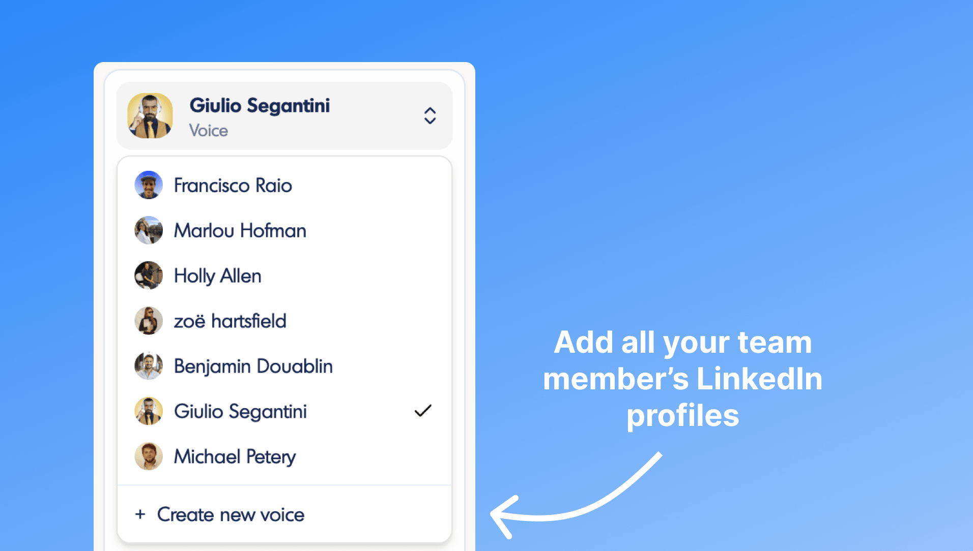 Add team member profiles to your analytics